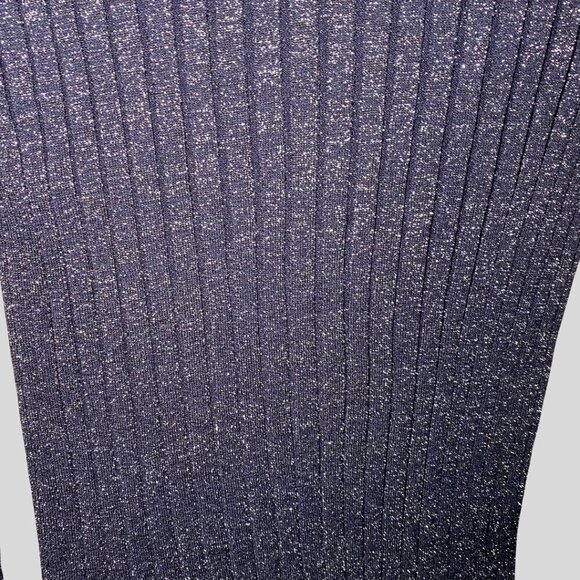 DEREK LAM IO CROSBY Blue Metallic Sweater Size S/P - Picture 4 of 9
